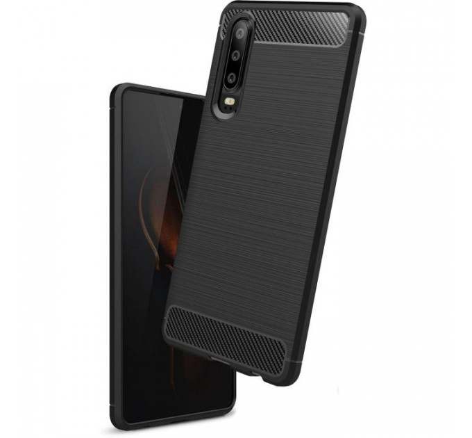 Чохол до мобільного телефона Laudtec для Huawei P30 Carbon Fiber (Black) (LT-P30B)