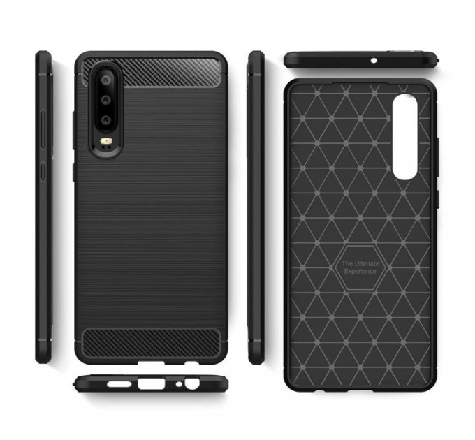 Чохол до мобільного телефона Laudtec для Huawei P30 Carbon Fiber (Black) (LT-P30B)