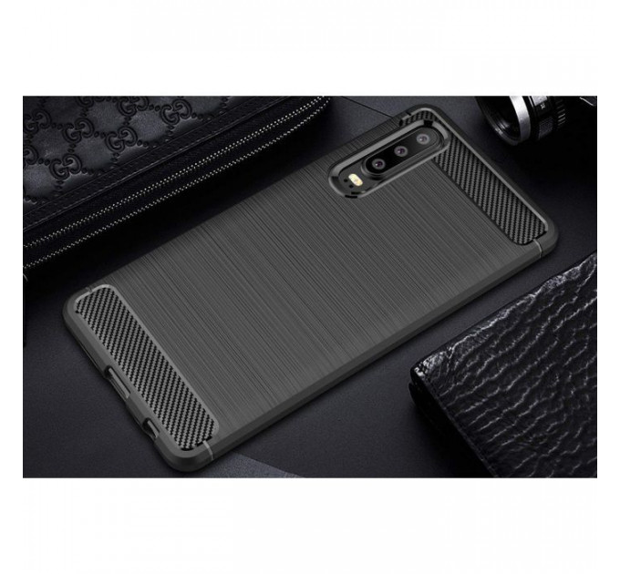 Чохол до мобільного телефона Laudtec для Huawei P30 Carbon Fiber (Black) (LT-P30B)