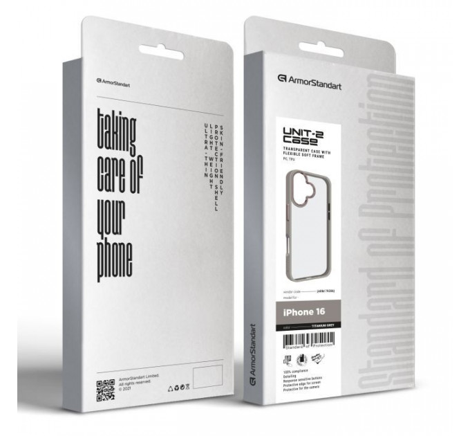 Чохол до мобільного телефона Armorstandart UNIT2 Apple iPhone 16 Titanium Grey (ARM79286)