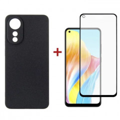 Чохол до мобільного телефона Dengos Kit for OPPO A78 4g case + glass (Black) (DG-KM-03)