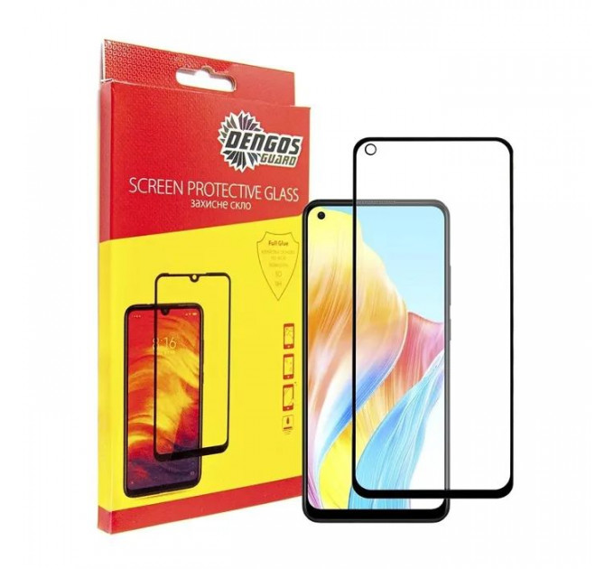 Чохол до мобільного телефона Dengos Kit for OPPO A78 4g case + glass (Black) (DG-KM-03)