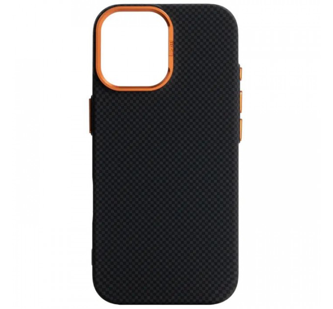 Чохол до мобільного телефона Armorstandart LikeCarbon2 SE MagCase Apple iPhone 17 Kevlar Black Orange (ARM89163)