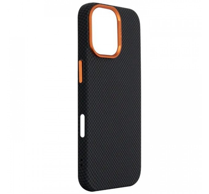 Чохол до мобільного телефона Armorstandart LikeCarbon2 SE MagCase Apple iPhone 17 Kevlar Black Orange (ARM89163)