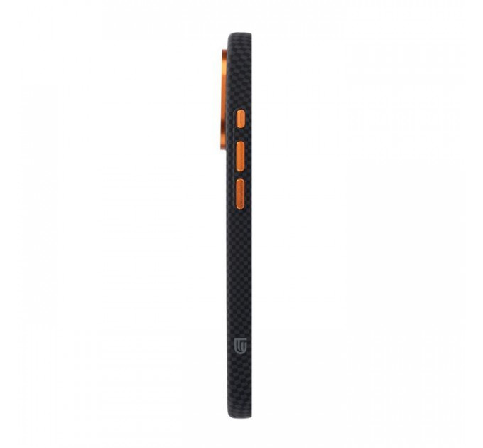 Чохол до мобільного телефона Armorstandart LikeCarbon2 SE MagCase Apple iPhone 17 Kevlar Black Orange (ARM89163)