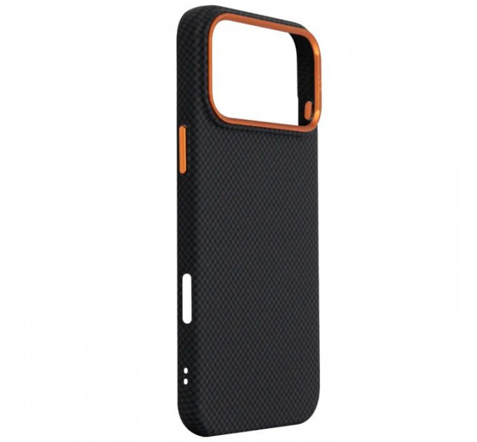 Чехол для мобильного телефона Armorstandart LikeCarbon2 SE MagCase Apple iPhone 17 Pro Max Kevlar Black Orange (ARM89165)