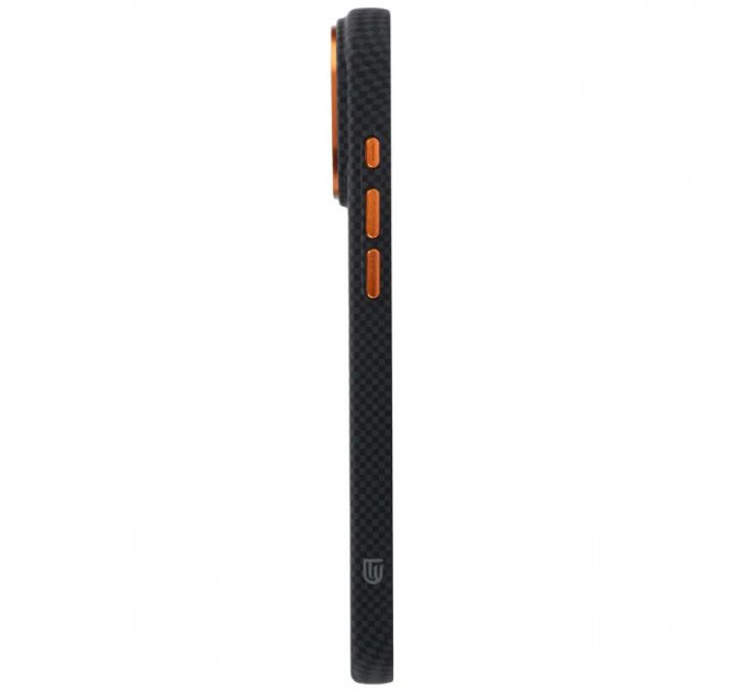 Чехол для мобильного телефона Armorstandart LikeCarbon2 SE MagCase Apple iPhone 17 Pro Max Kevlar Black Orange (ARM89165)