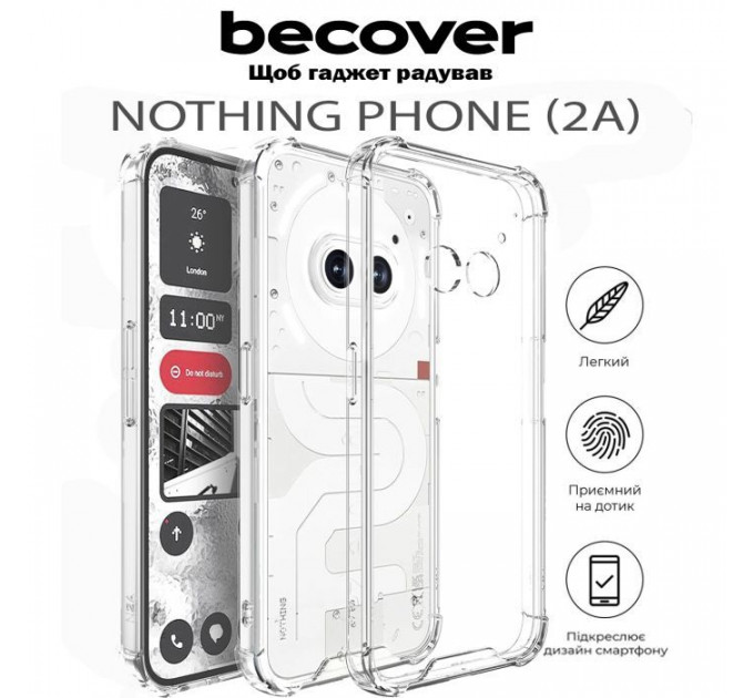 Чохол до мобільного телефона BeCover Anti-Shock Nothing Phone (2a) Clear (711793)