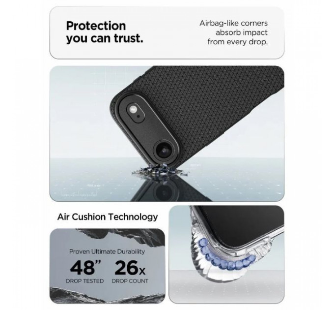 Чохол до мобільного телефона Spigen Liquid Air iPhone 17 Air Matte Black (ACS10302)