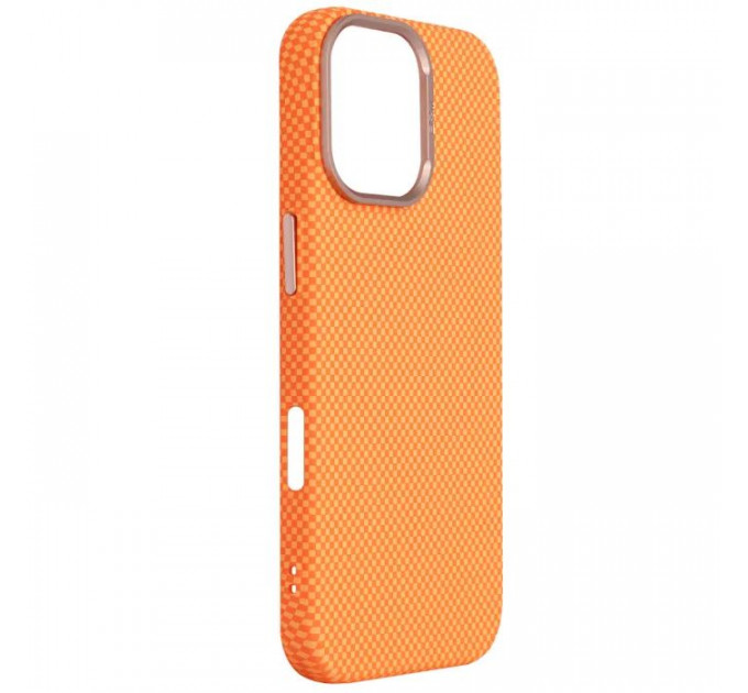 Чохол до мобільного телефона Armorstandart LikeCarbon2 SE MagCase Apple iPhone 17 Kevlar Orange Rose Gold (ARM89167)