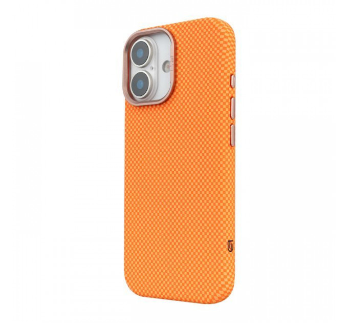 Чохол до мобільного телефона Armorstandart LikeCarbon2 SE MagCase Apple iPhone 17 Kevlar Orange Rose Gold (ARM89167)