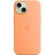 Чехол для мобильного телефона Apple iPhone 15 Silicone Case with MagSafe Orange Sorbet (MT0W3ZM\/A)