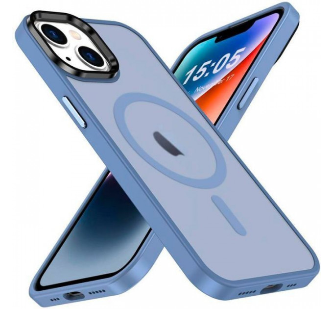 Чехол для мобильного телефона 2E Basic Apple iPhone 15 Ultra Soft Touch MagSafe Cover Light Blue (2E-IPH-15U-OCLS-LB)