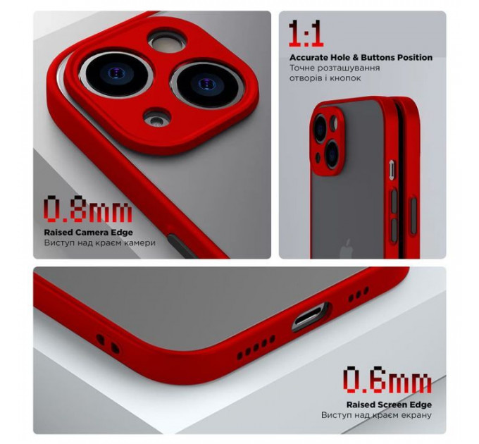 Чехол для мобильного телефона Armorstandart Frosted Matte Xiaomi Redmi 13 4G Red (ARM78271)