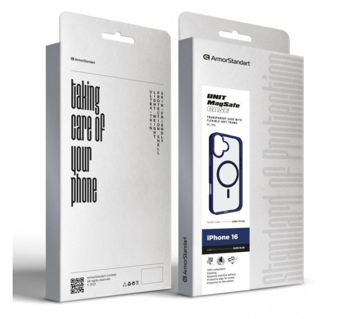 Чохол до мобільного телефона Armorstandart Unit MagSafe Apple iPhone 16 Dark Blue (ARM78704)