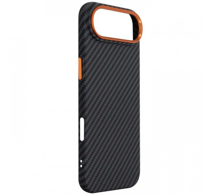 Чохол до мобільного телефона Armorstandart LikeCarbon2 SE MagCase Apple iPhone 17 Air Black Orange (ARM89155)