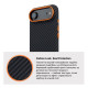 Чохол до мобільного телефона Armorstandart LikeCarbon2 SE MagCase Apple iPhone 17 Air Black Orange (ARM89155)