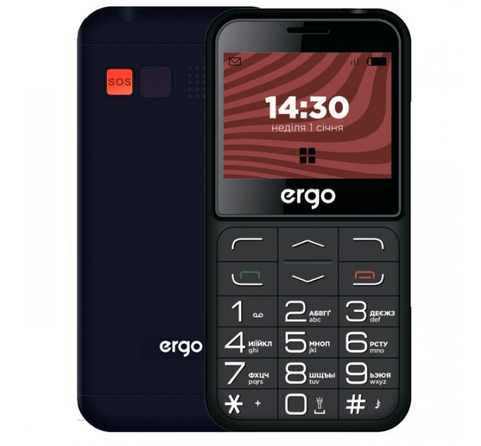 Мобильный телефон Ergo R231 Black Мобильный телефон Ergo R231 Black