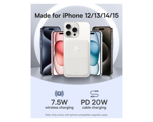 Батарея универсальная Baseus MagPro 5000mAh 20W, White (PPCXZ05) (P10064100222-00) Батарея универсальная Baseus MagPro 5000mAh 20W, White (PPCXZ05) (P10064100222-00)