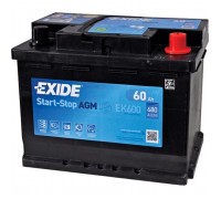 Аккумулятор автомобильный EXIDE START-STOP AGM 60A (EK600)