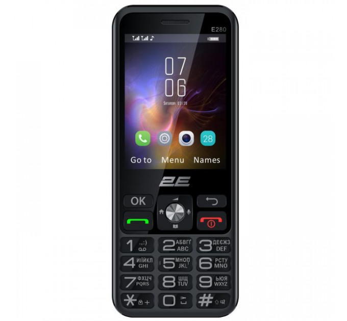 Мобільний телефон 2E E280 2025 Black (694743656220)