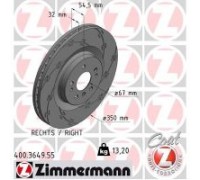 Тормозной диск ZIMMERMANN 400.3649.55