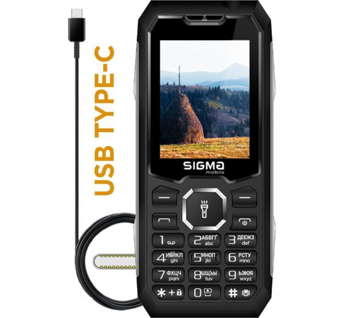 Мобильный телефон Sigma X-style 341 BRO Type-C Black (4827798368411)