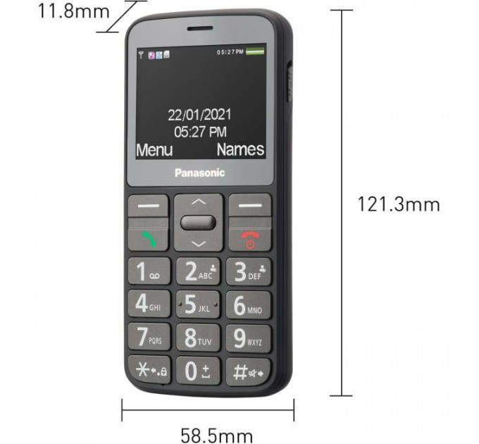 Мобільний телефон Panasonic KX-TU160 Grey (KX-TU160EXG)