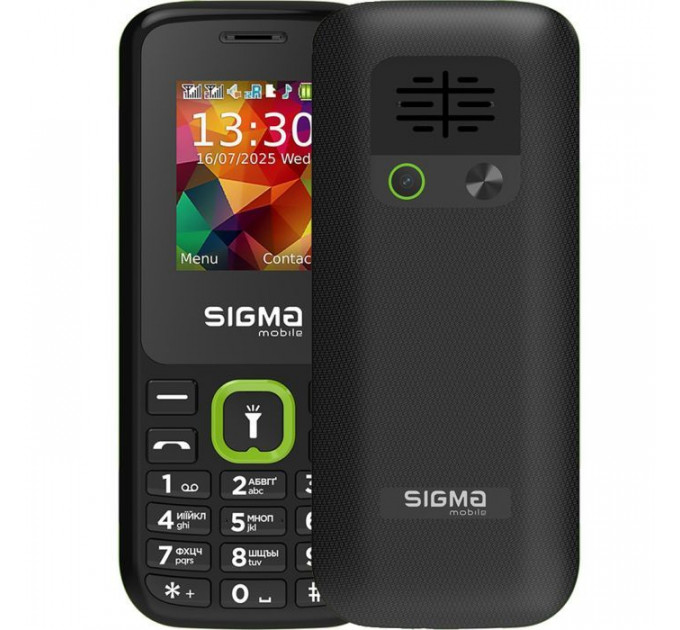 Мобільний телефон Sigma X-style 171 MINI Black-Green (4827798813720)