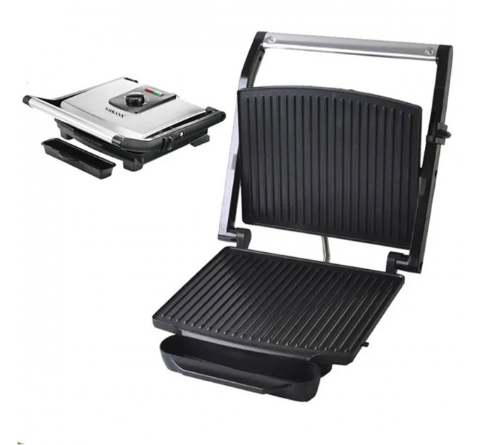Гриль контактний Sokany KJ202SS 2000 Вт