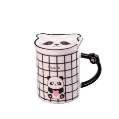 Чашка фарфорова The Panda 350мл з блюдцем та ложкою HPCY8369C