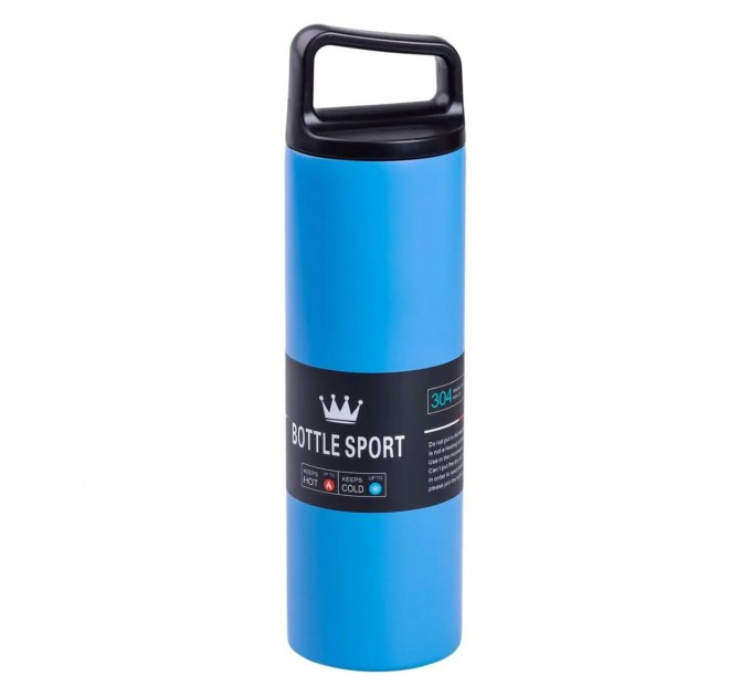 Термос металевий 500 мл Bottle Sport із вакуумною ізоляцією синій HPGM5009BL