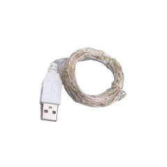 Гірлянда роса 20 метрів USB на 200 led світлодіодів крапля на білому дроті біла USB200L20MWW Гірлянда роса 20 метрів USB на 200 led світлодіодів крапля на білому дроті біла USB200L20MWW
