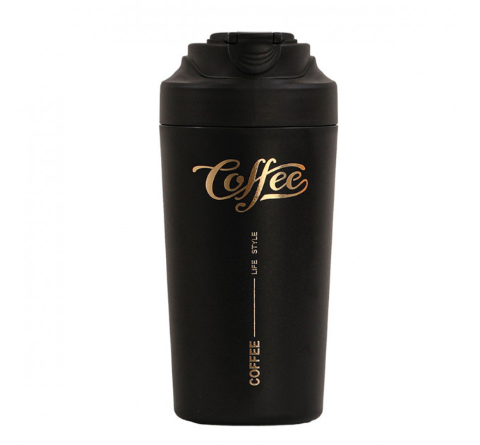 Термочашка Coffee з ремінцем 480 мл чорна HP-14-14B