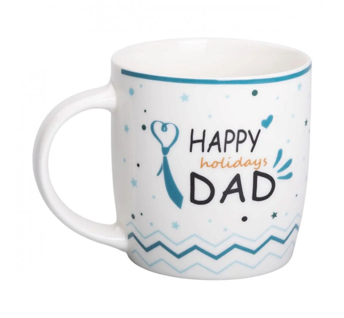 Кружка порцелянова з написами 450 (мл) Happy holidays dad RX-N240278HD