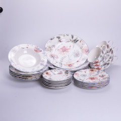 Столовий сервіз з фарфору Fleur на 6 осіб 30 предметів HP-HK-5 Столовий сервіз з фарфору Fleur на 6 осіб 30 предметів HP-HK-5