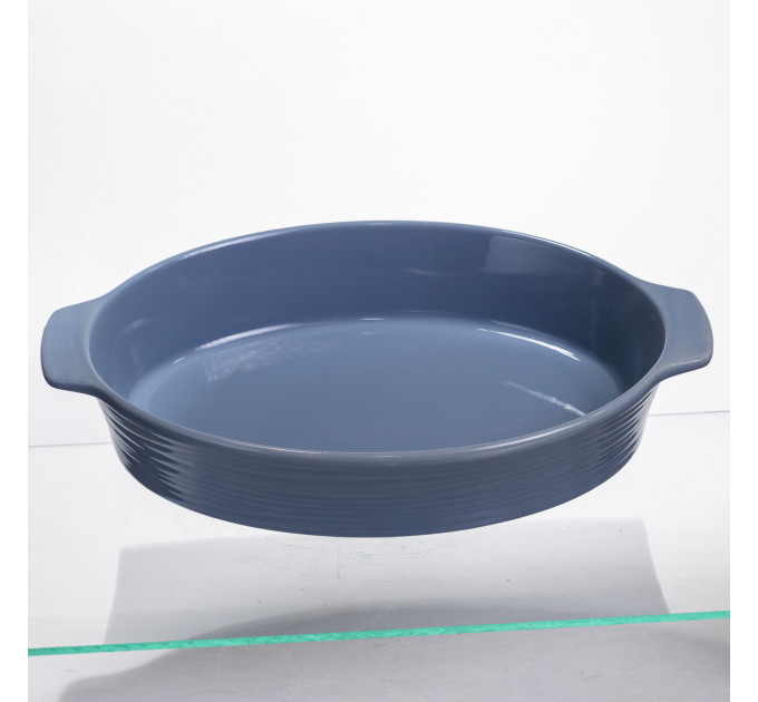 Форма для запікання овальна 36×22,5×7 (см) 2 літри Блакитна S1288