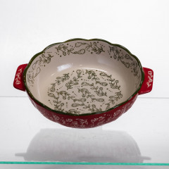 Форма для запікання Vintage 900 мл кругла з ручками Червона HM04-06 Форма для запікання Vintage 900 мл кругла з ручками Червона HM04-06