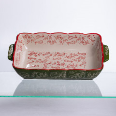 Форма для випікання Vintage 28×17×5 (см) Форма для випікання в духовці з ручками Зелена HM05-10 Форма для випікання Vintage 28×17×5 (см) Форма для випікання в духовці з ручками Зелена HM05-10
