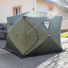 Намет зимовий утеплень "Куб" 230*230*210 см для риболовлі туризму кемпінгу та подорожей Хакі LU-BD21 Намет зимовий утеплень "Куб" 230*230*210 см для риболовлі туризму кемпінгу та подорожей Хакі LU-BD21