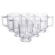 Набір чашок 6 шт для чаю та кофе Goblet по 300 (мл) кухлі скляні Прозорий HP-19-L6