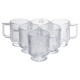 Набір чашок 6 шт для чаю та кави Goblet по 300 (мл) кружки скляні HP-19-L8