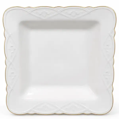 Тарілка квадратна 22×22 (см) фарфорова плоска Білий 120-YH-HG005