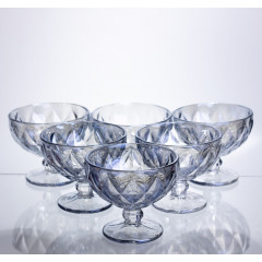 Набір креманок Diamond Blue 6 штук по 300 мл HP-19-277