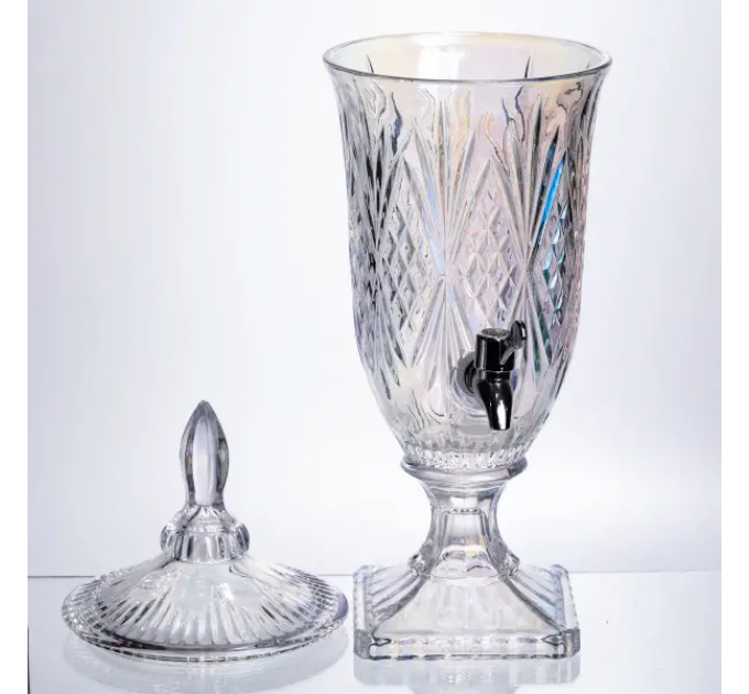Лимонадниця Crystal Trinity 2 літри з краном для соку мохіто молока напоїв HP-19-301 Лимонадниця Crystal Trinity 2 літри з краном для соку мохіто молока напоїв HP-19-301