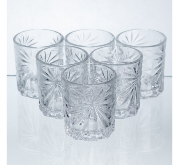 Набір чарок для віскі Shot glass 6 штук по 75 мл HP-17-34