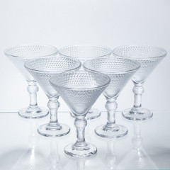 Набір келихів для мартіні Martini Glass 6 штук по 215 мл коктейльні HP-17-56