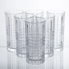 Набір склянок Geometric Glass 6 штук по 300 мл з рельєфним візерунком HP-17-3