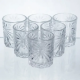 Набір чарок для настоянок Rocks Glass 6 штук по 75 мл з рельєфним візерунком HP-17-8