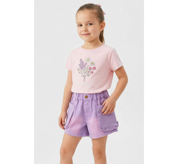 Шорти дитячі джинсові для дівчинки бузкового кольору KIDS 8902 110 Бузковий (212485) Шорти дитячі джинсові для дівчинки бузкового кольору KIDS 8902 110 Бузковий (212485)
